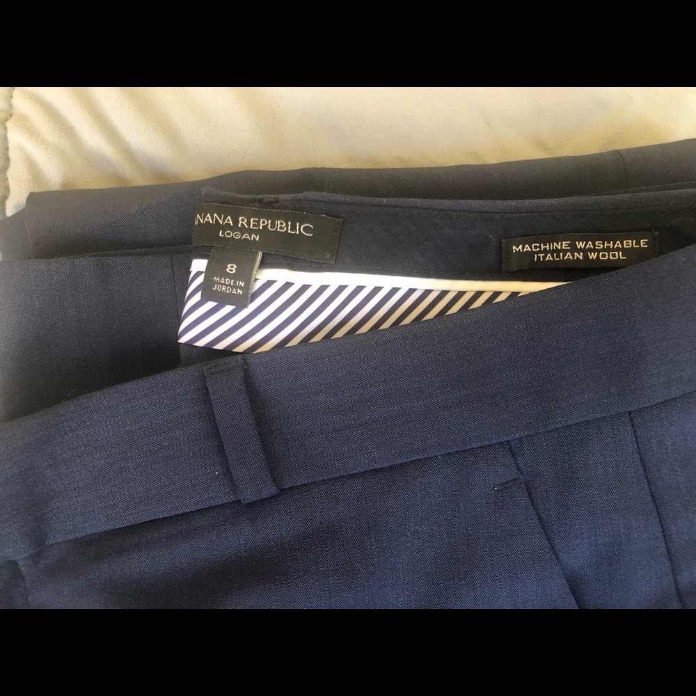 2 Pair Banana Republic Logan Pants Size 8 + capri